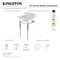 Kingston Brass 19 Carrara Marble Console Sink with Brass Legs 4 Faucet Drillings, Marble WhitePolished Chrome KVPB1917M341ST - alternate 2